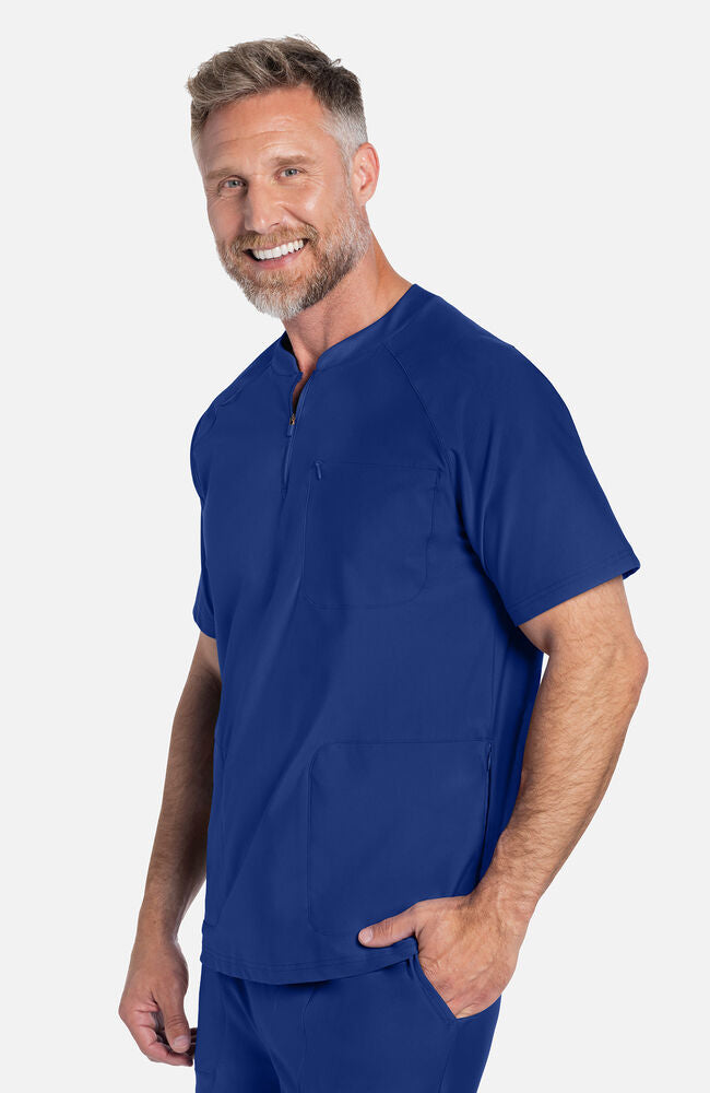Cherokee Medical FORM Men's Quarter Zip Henley Scrub Top