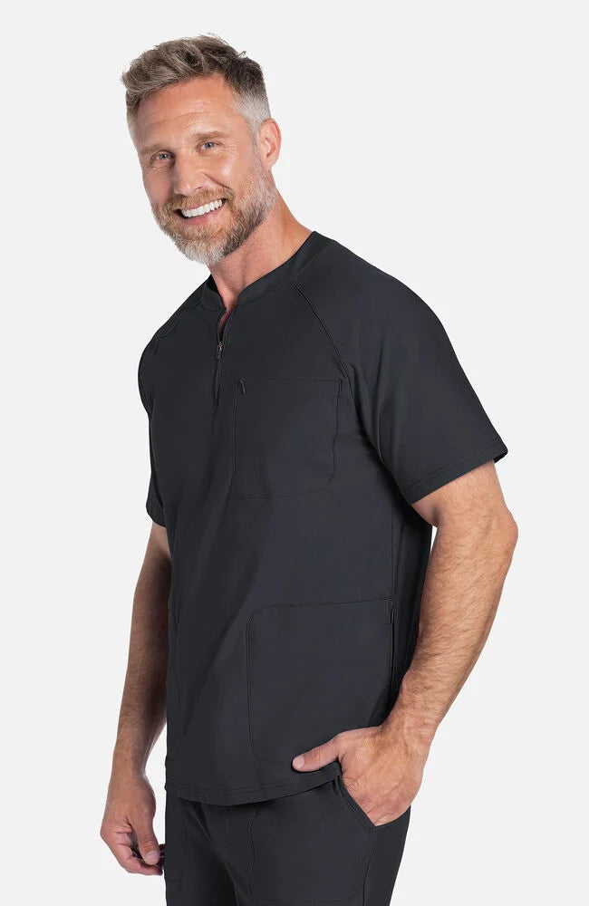 Cherokee Medical FORM Men's Quarter Zip Henley Scrub Top