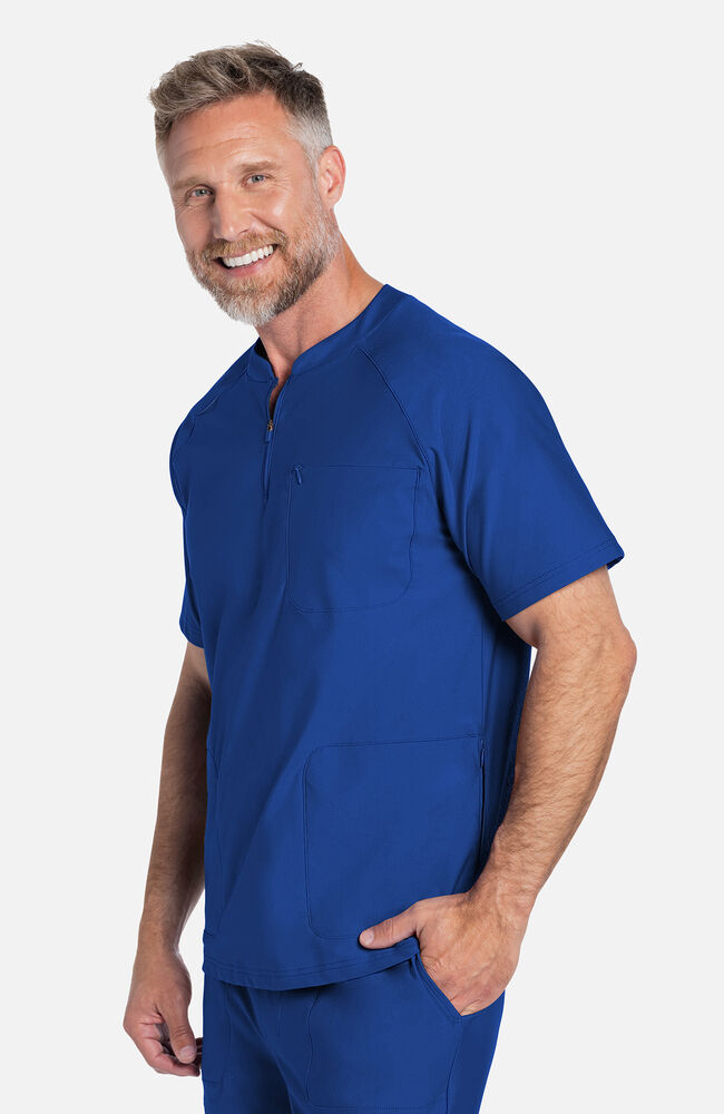 Cherokee Medical FORM Men's Quarter Zip Henley Scrub Top