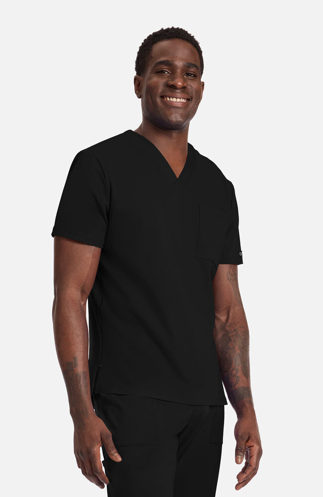 Cherokee Medical Achieve Men's 1-Pocket STRETCH V-Neck Knit Scrub Top