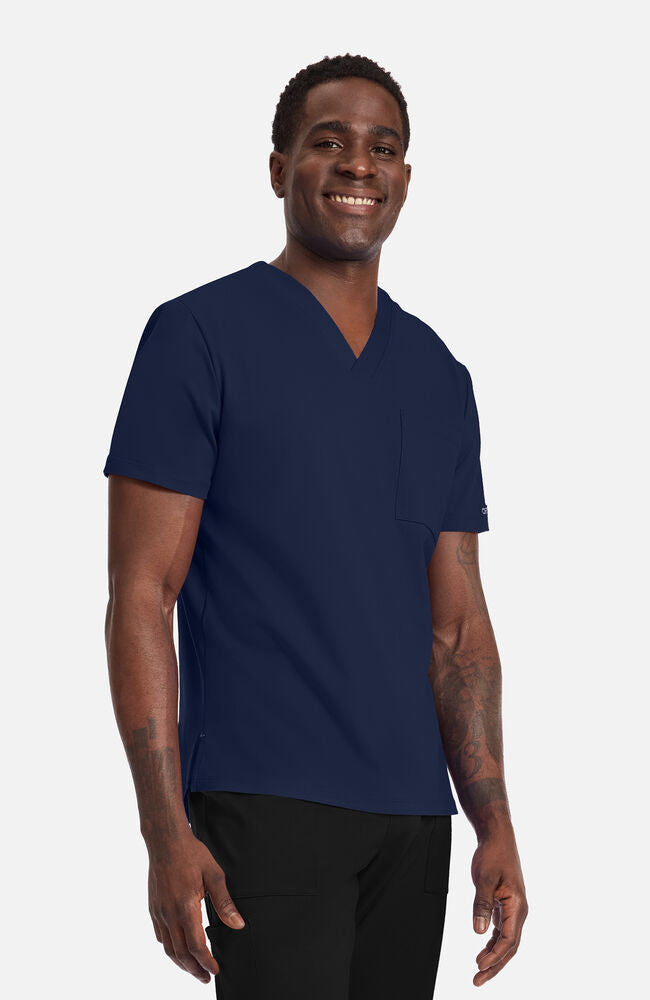 Cherokee Medical Achieve Men's 1-Pocket STRETCH V-Neck Knit Scrub Top