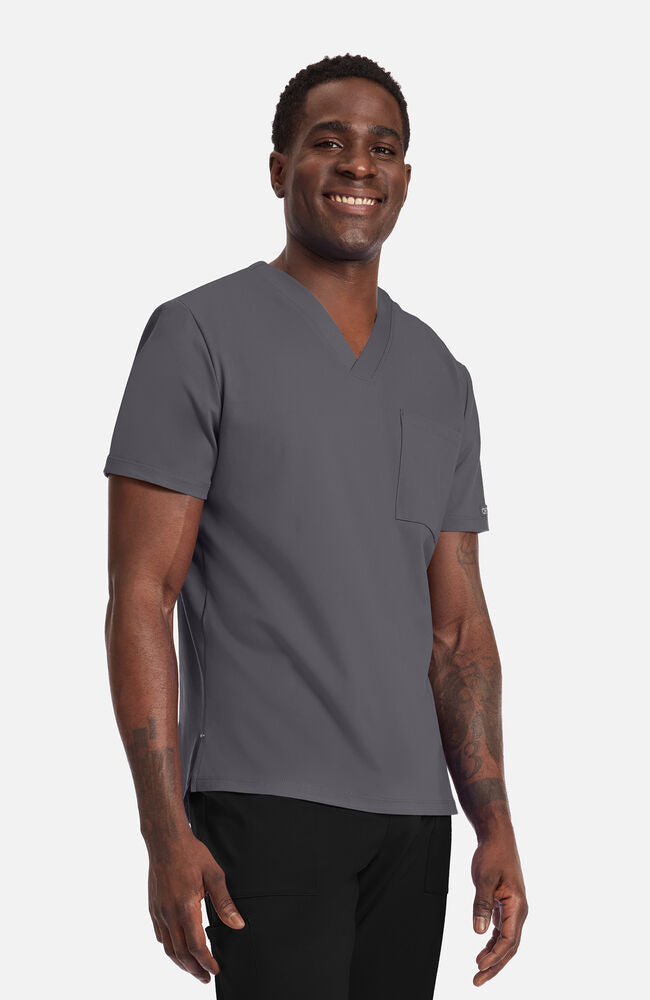 Cherokee Medical Achieve Men's 1-Pocket STRETCH V-Neck Knit Scrub Top