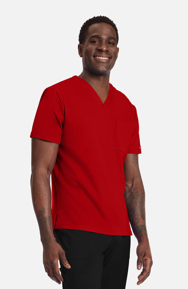 Cherokee Medical Achieve Men's 1-Pocket STRETCH V-Neck Knit Scrub Top