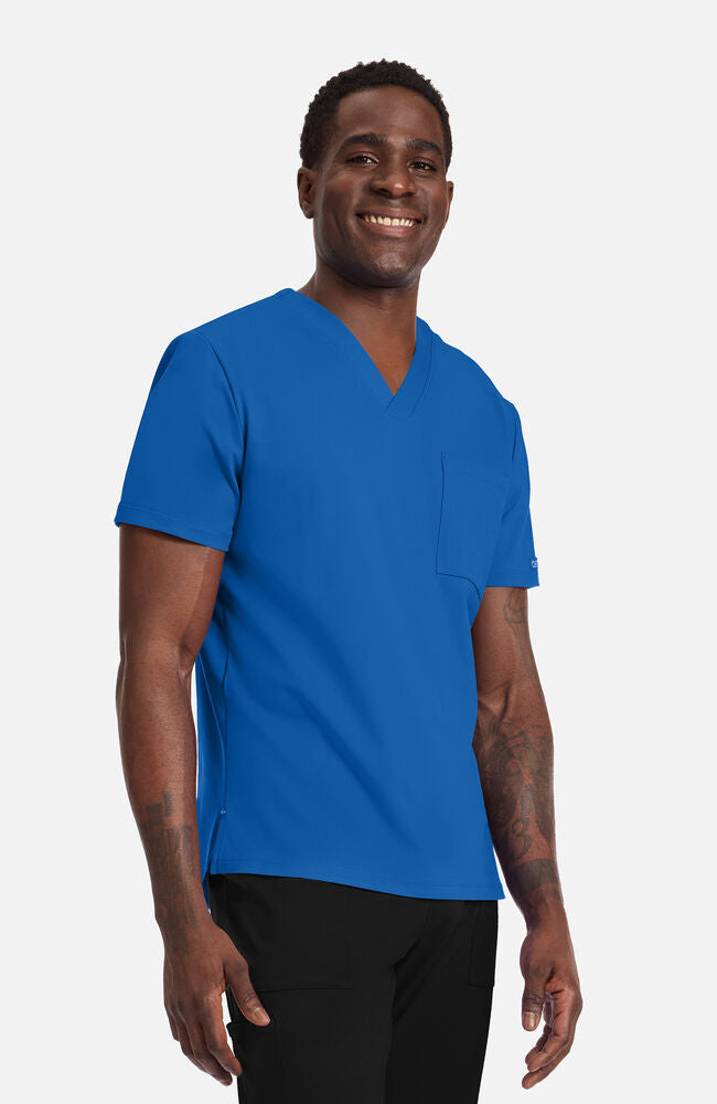 Cherokee Medical Achieve Men's 1-Pocket STRETCH V-Neck Knit Scrub Top