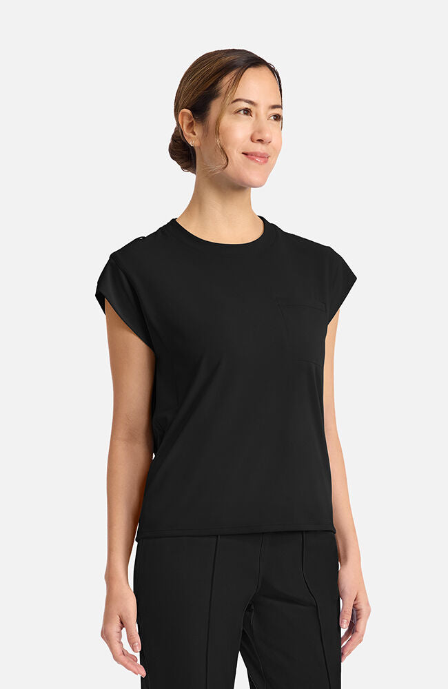 Cherokee Medical Achieve Women's 1-pocket Tuck-In Chest Pocket Crew Neck Scrub Top