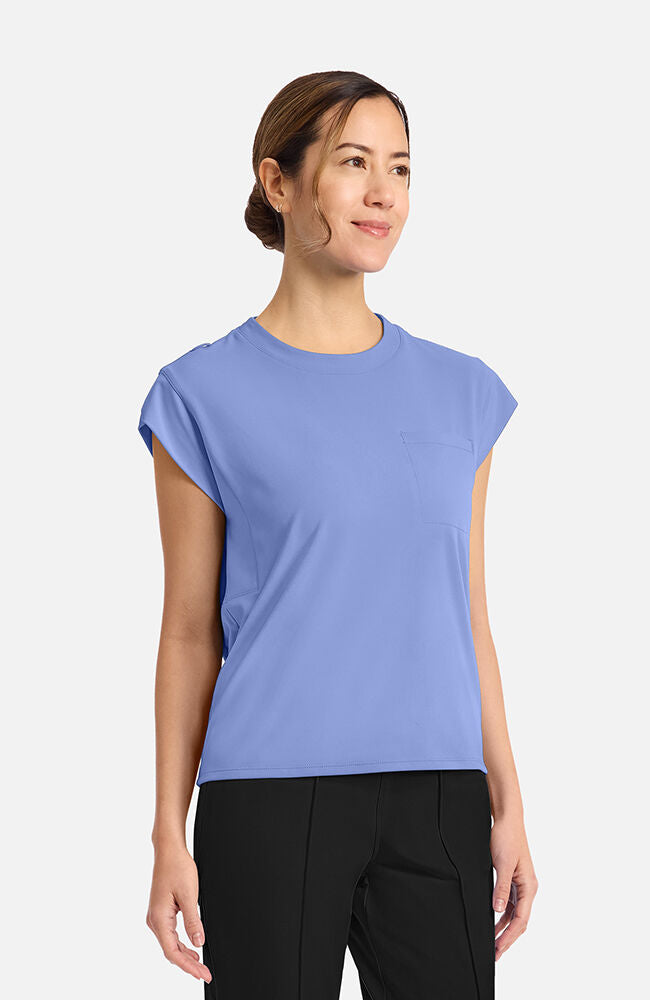Cherokee Medical Achieve Women's 1-pocket Tuck-In Chest Pocket Crew Neck Scrub Top
