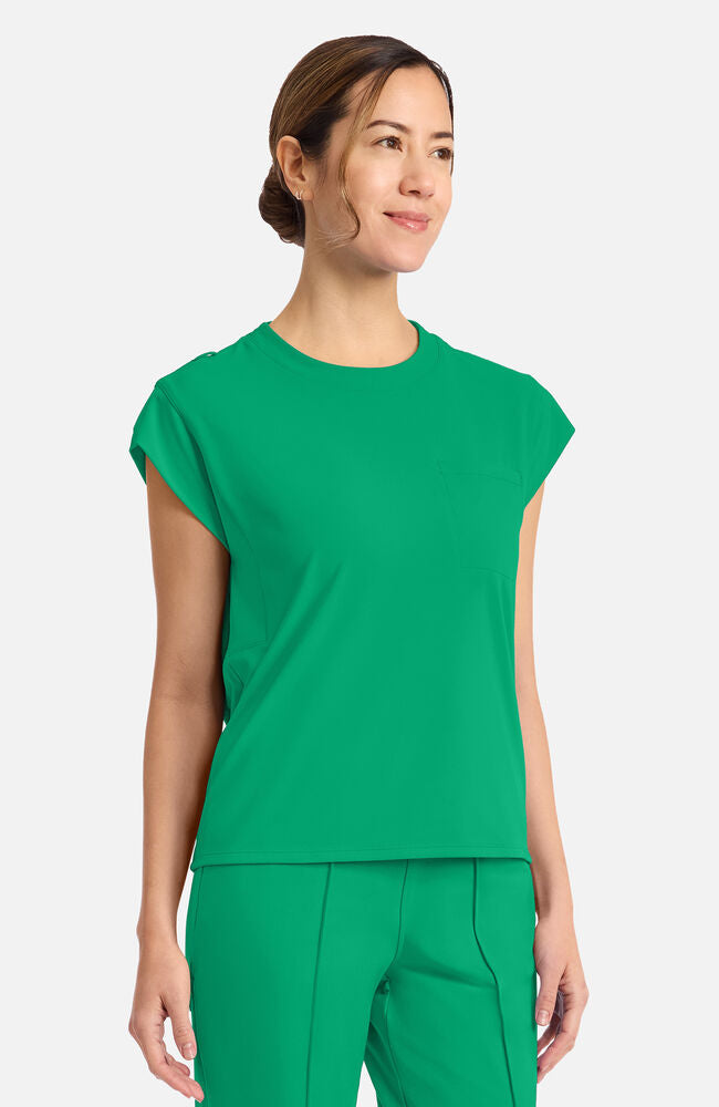 Cherokee Medical Achieve Women's 1-pocket Tuck-In Chest Pocket Crew Neck Scrub Top