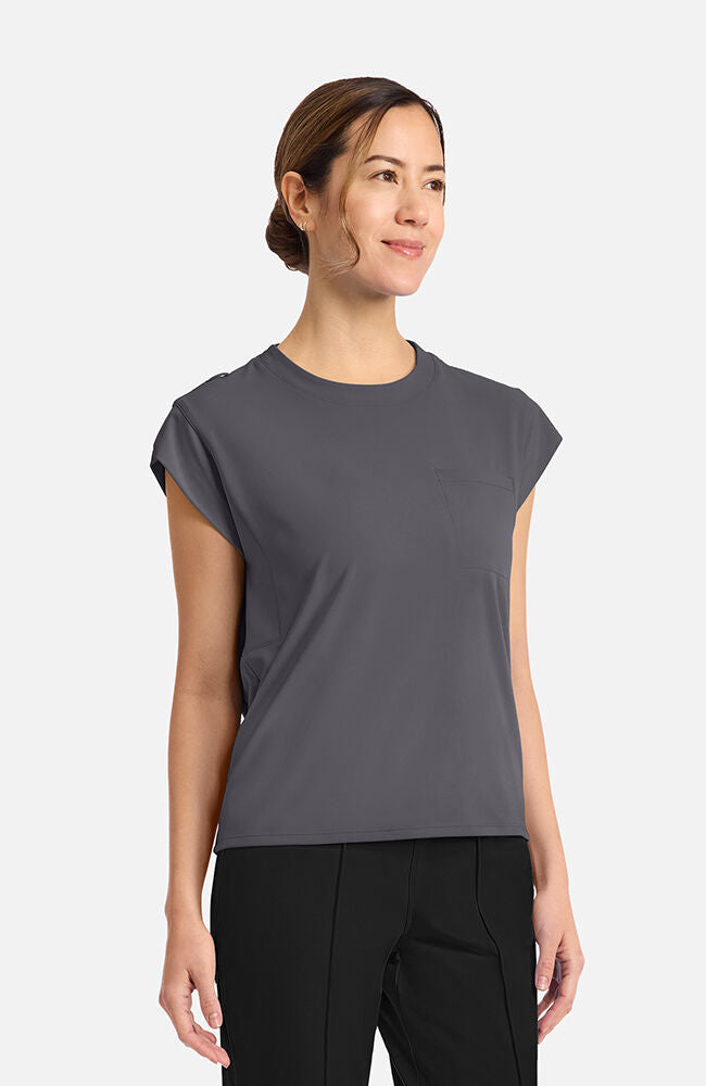 Cherokee Medical Achieve Women's 1-pocket Tuck-In Chest Pocket Crew Neck Scrub Top