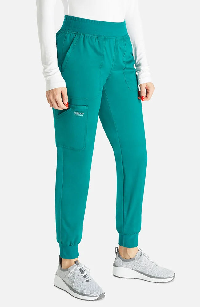 Cherokee Medical Women's Mid Rise Jogger Scrub Pant - Petite