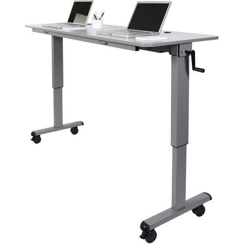 Luxor-STAND-NESTC-60 60" Adjustable Flip-Top Table with Crank Handle