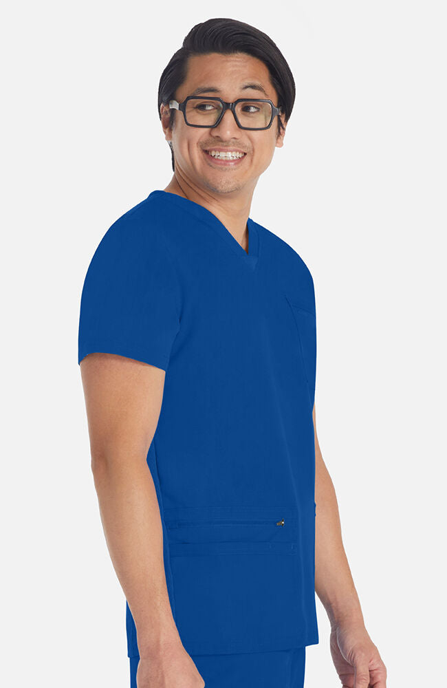 Balance by Dickies Men's Rib Panel V-Neck Scrub Top
