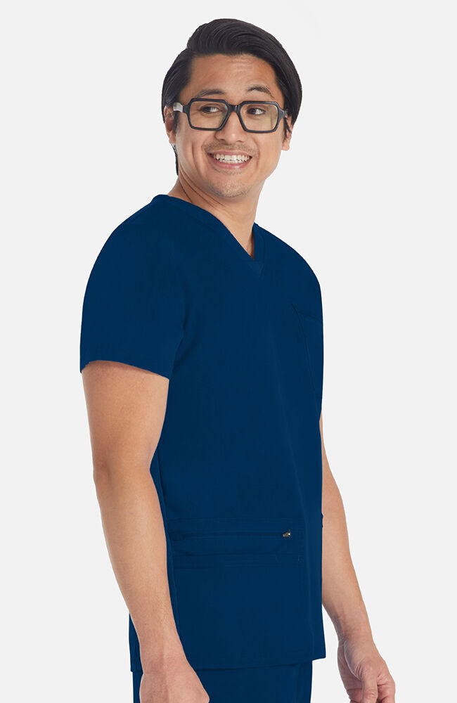 Balance by Dickies Men's Rib Panel V-Neck Scrub Top