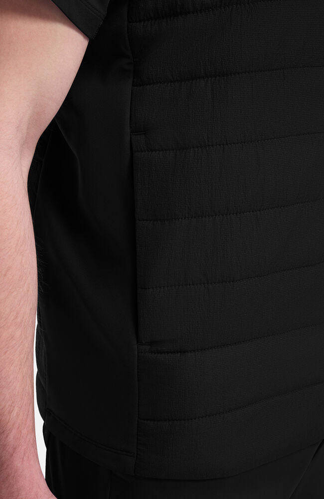 Lifestyle by Healing Hands Men's Zip Front Quilted 4-Pocket Scrub Vest