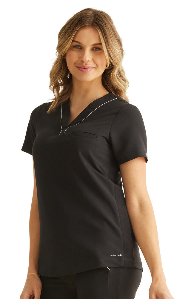 360 by Healing Hands Women's Stella Y-Neck Scrub Top