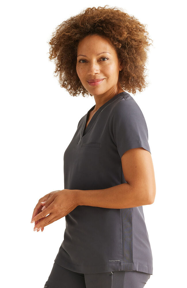 360 by Healing Hands Women's Stella Y-Neck Scrub Top