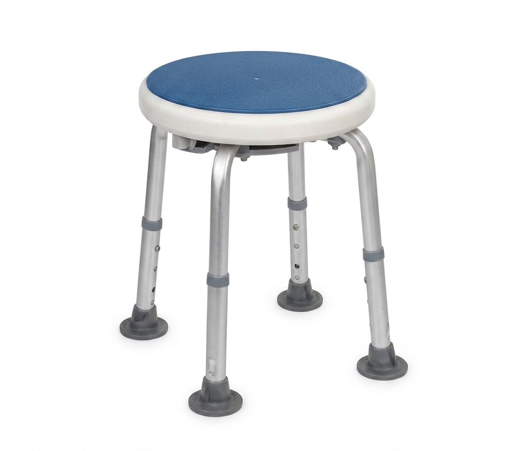 A2Z Mobility-A2Z-SS701BLU Height-Adjustable Rotating Shower Stool / Bath Stool with Swivel Seat (1 EA)