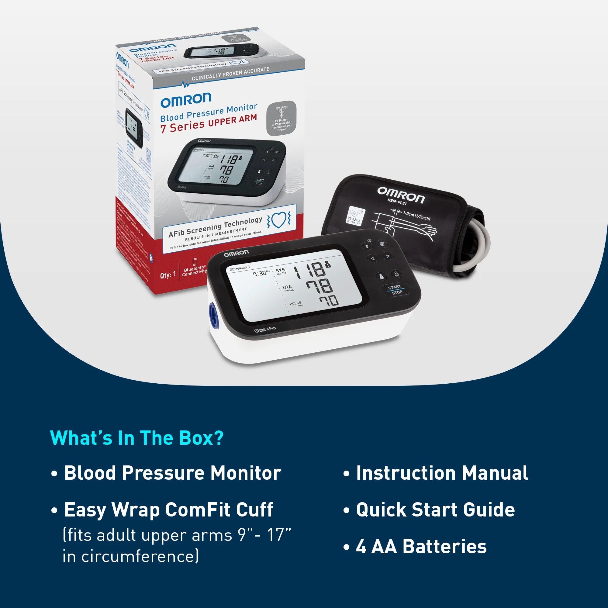 Omron Healthcare-BP7360 7 Series® Upper Arm Blood Pressure Monitor, 10/cs