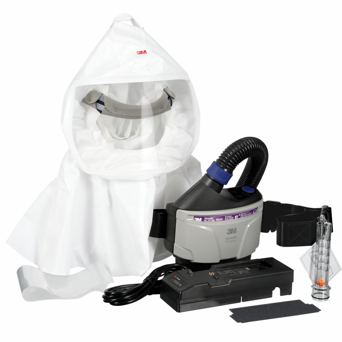 3M-TR-300N+ECK-Versaflo™ TR-300 Series Complete System Kit, Easy Clean PAPR, 1/cs (24 cs/plt) (HAZMAT Fees Apply, cannot ship via Air or to AK, GU, HI, MP, PR, VI) (Continental US Only)