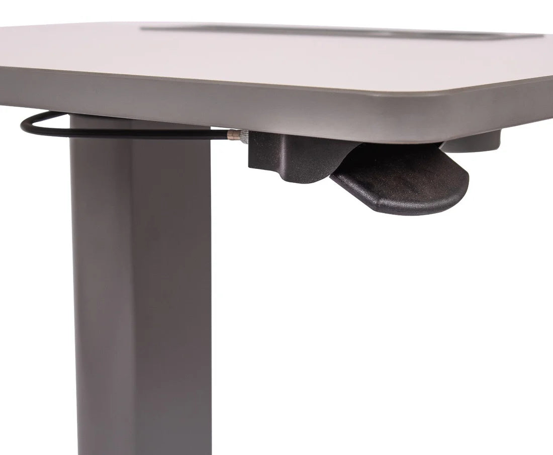 Luxor-STUDENT-P Pneumatic Adjustable Height Sit Stand Student Desk Light Gray (19.5" x 27.5" x 29"–43.5")