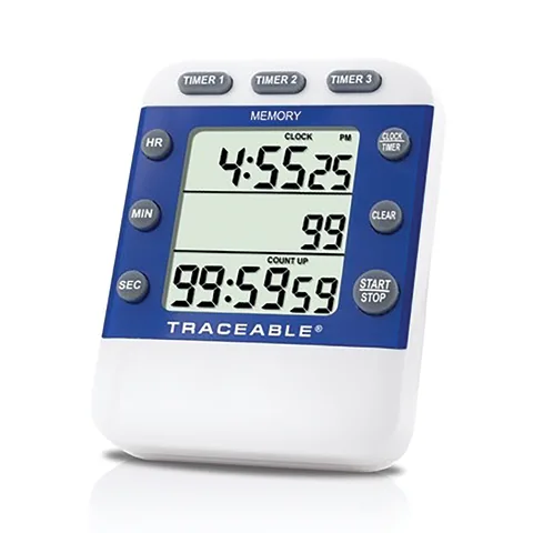Marketlab-4014 Three-Line Alarm Timer with Memory • 2.75"W x 0.5"D x 3.25"H, 1/ea