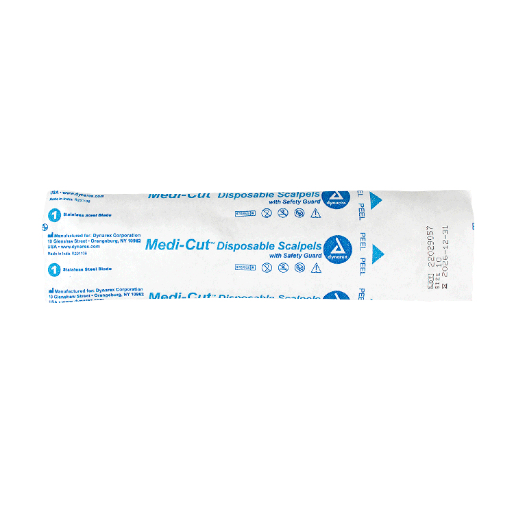 Dynarex Medi-Cut Disposable Scalpels – Disposable, Sharp, and Easy to Handle for Medical Professionals

