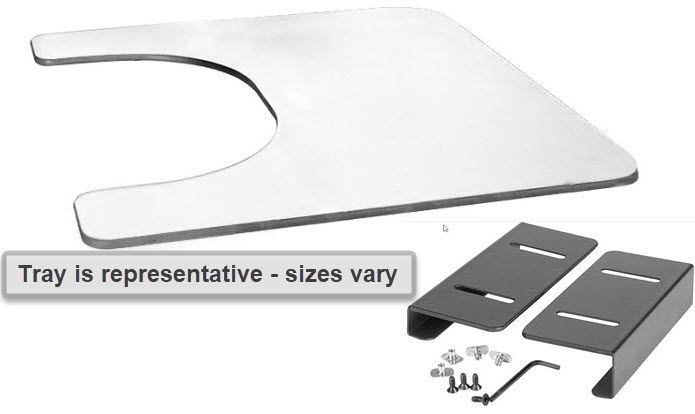 Therafin Tray, Clear, 22W X 21D W/ 13X8 Bc