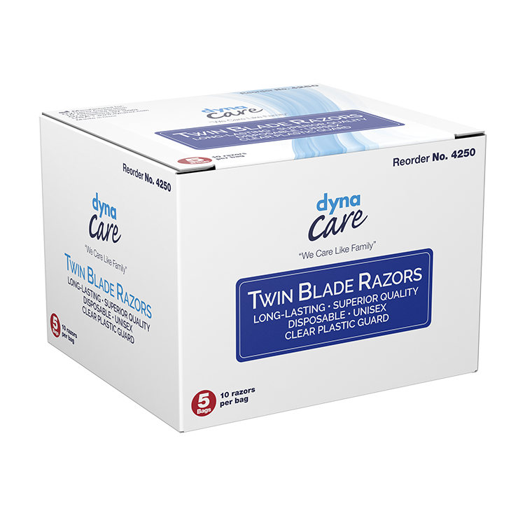 Dynarex-4250 Twin Blade Razors ( Case of 6 Box / 50 per Box)