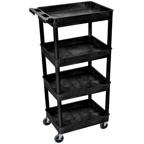 Luxor 24 x 18" Four Shelf Heavy-duty Utility Cart