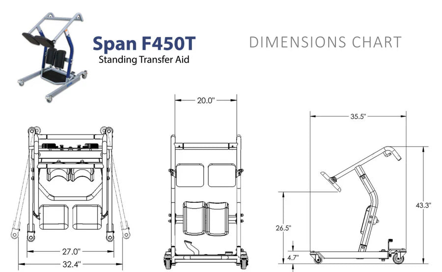 Span America-F450T-Ayuda para transferencias de pie 