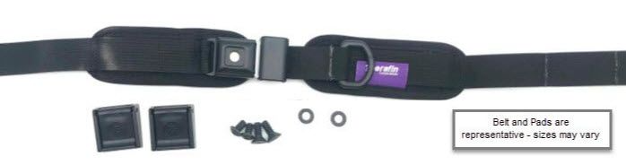 Therafin Belt, 1.5" Single Pull, PB Security Buckle, 7.25Lx2.25H Pads