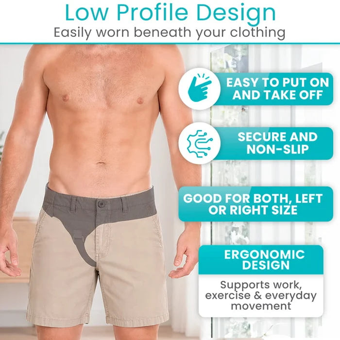 Vive Health-SUP3062BLKUNI Inguinal Hernia Belt