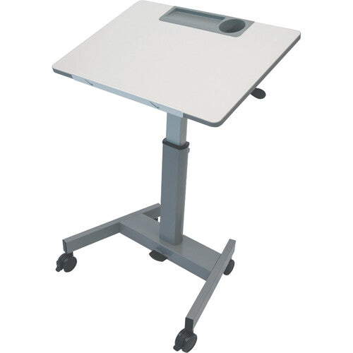 Luxor-STUDENT P TILT Pneumatic Adjustable Height Flip Top Student Nesting Desk Gray (28" x 21")