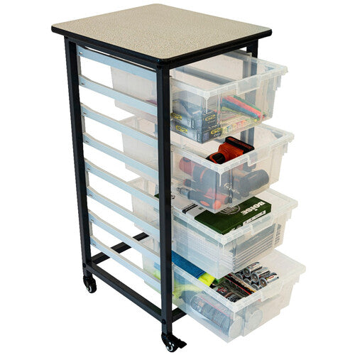 Luxor-MBS-SR-4L-CL Mbs Single Rack w/ 4 Lg Bins