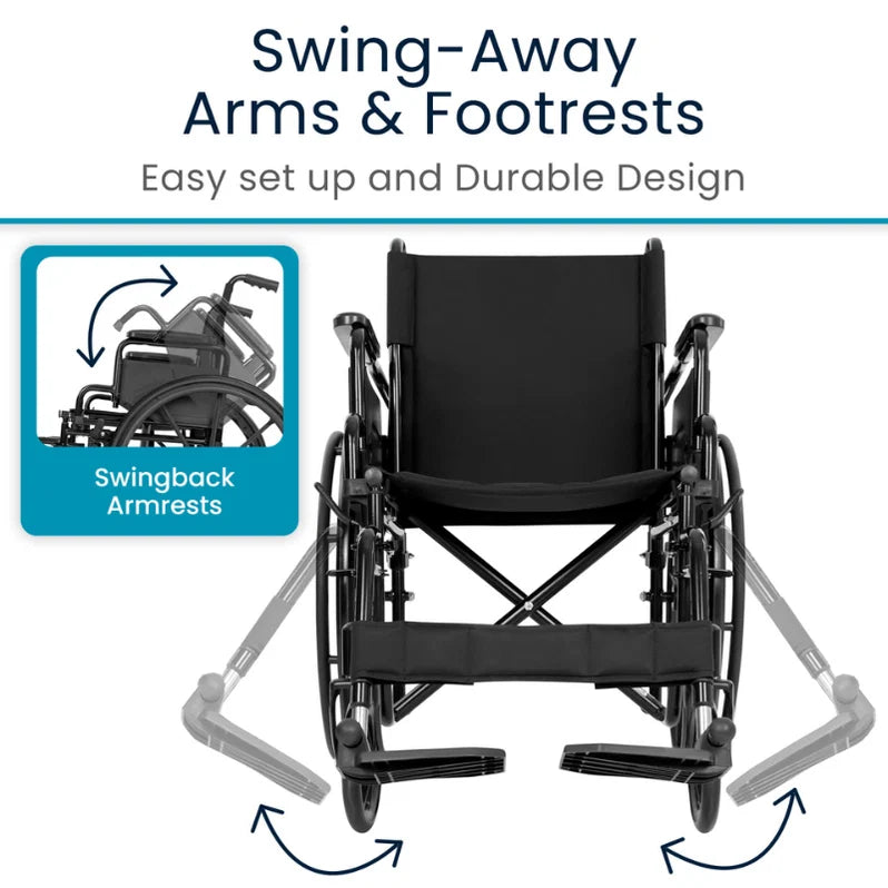 Vive Health / AccessGUDID-MOB1100BLK Core Wheelchair - Black (1 EA)