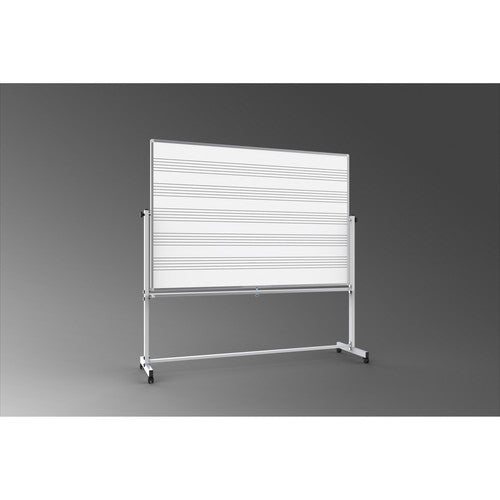 Luxor-MB7248MW 72 x 48" Mobile Double-Sided Music Whiteboard
