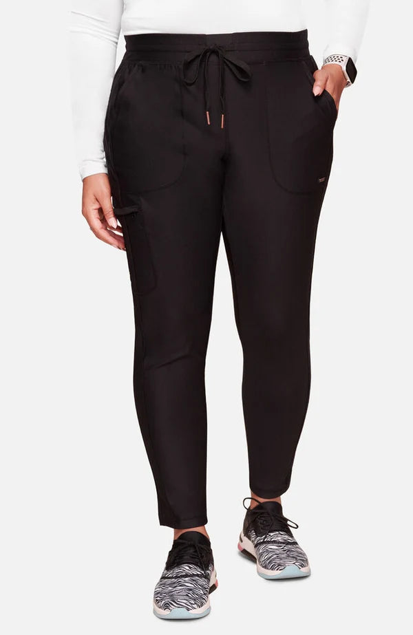 Cherokee Medical FORM Women's Mid Rise Tapered Leg Drawstring Scrub Pant - Petite