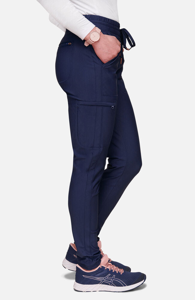 Cherokee Medical Women's Mid Rise Tapered Leg Drawstring Scrub Pant, Petite