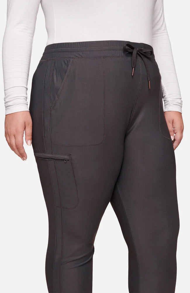 Cherokee Medical Women's Mid Rise Tapered Leg Drawstring Scrub Pant, Petite