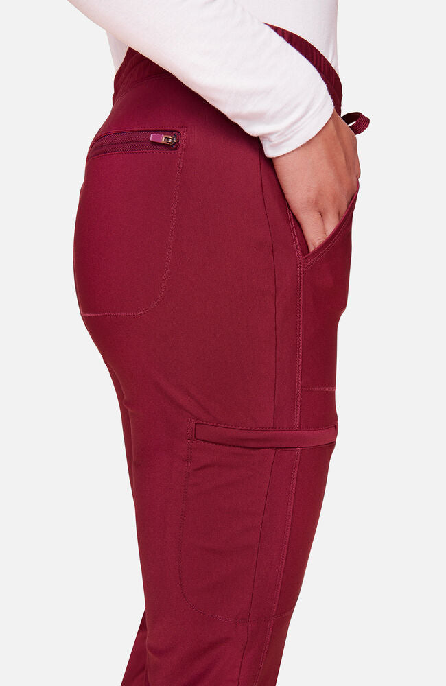 Cherokee Medical Women's Mid Rise Tapered Leg Drawstring Scrub Pant, Petite