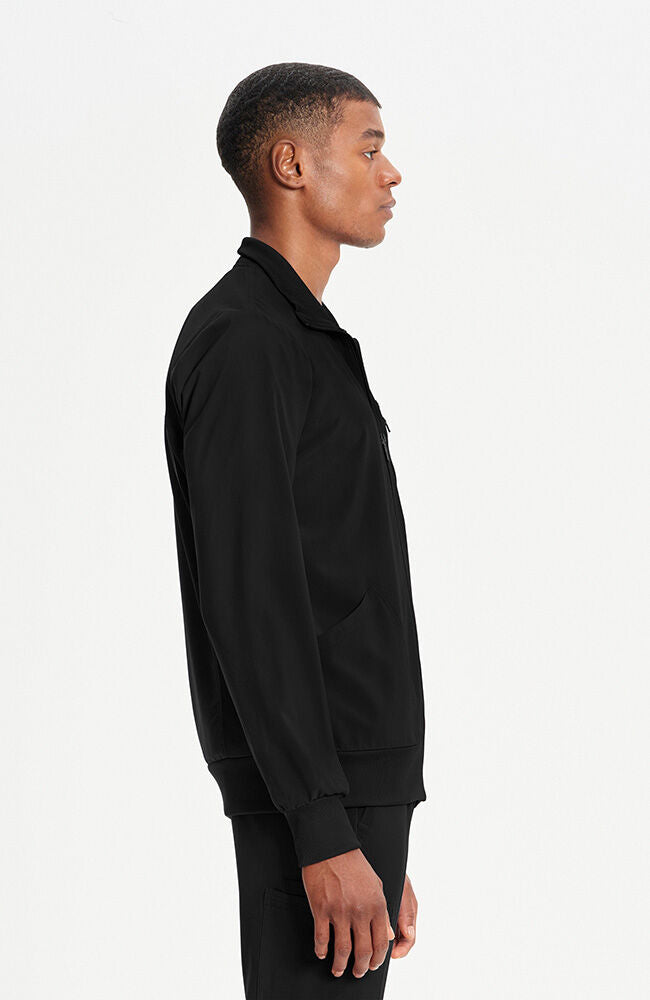 Infinity Men's Zip Front Rib Panel Scrub Jacket