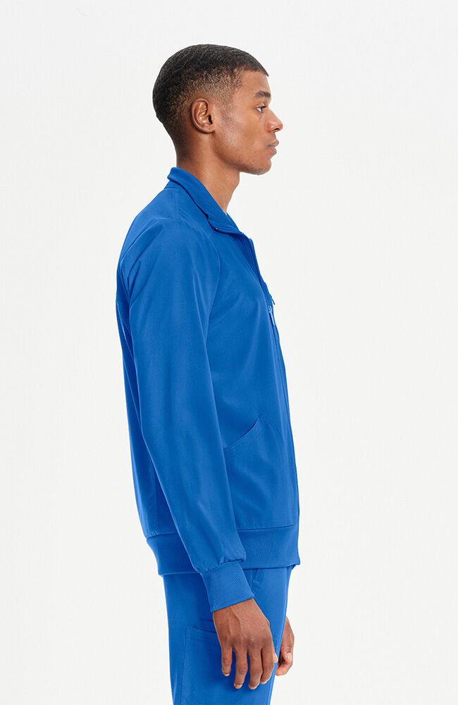 Infinity Men's Zip Front Rib Panel Scrub Jacket