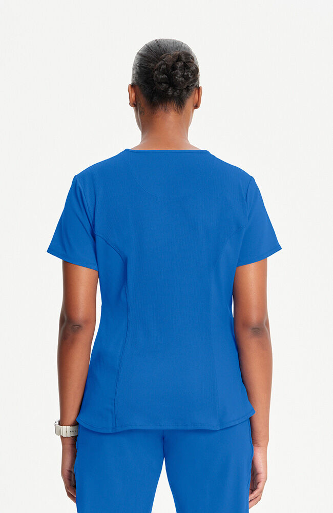 Infinity Women's 3-Pocket Knit Panel V-Neck Scrub Top