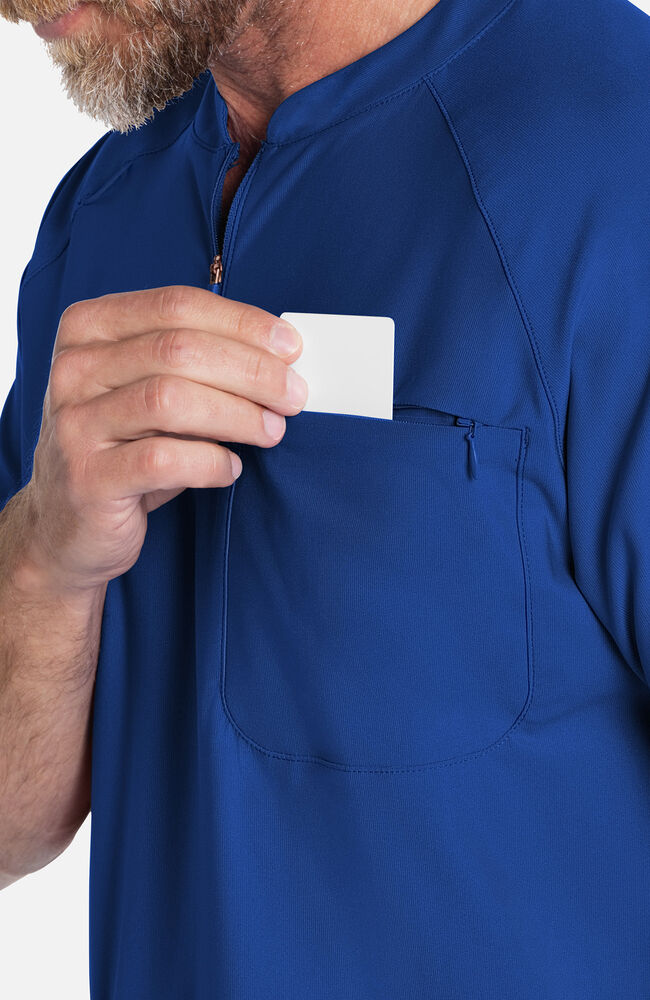 Cherokee Medical FORM Men's Quarter Zip Henley Scrub Top