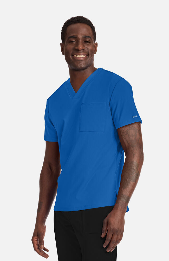 Cherokee Medical Achieve Men's 1-Pocket STRETCH V-Neck Knit Scrub Top