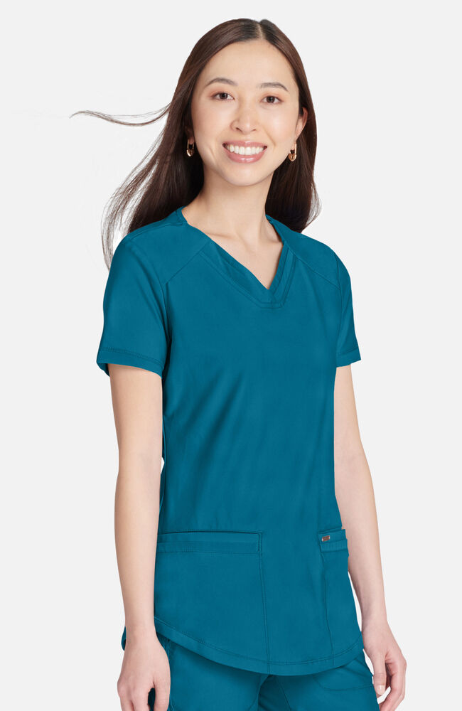Cherokee Medical FORM Women's Curved Hemline V-Neck Scrub Top