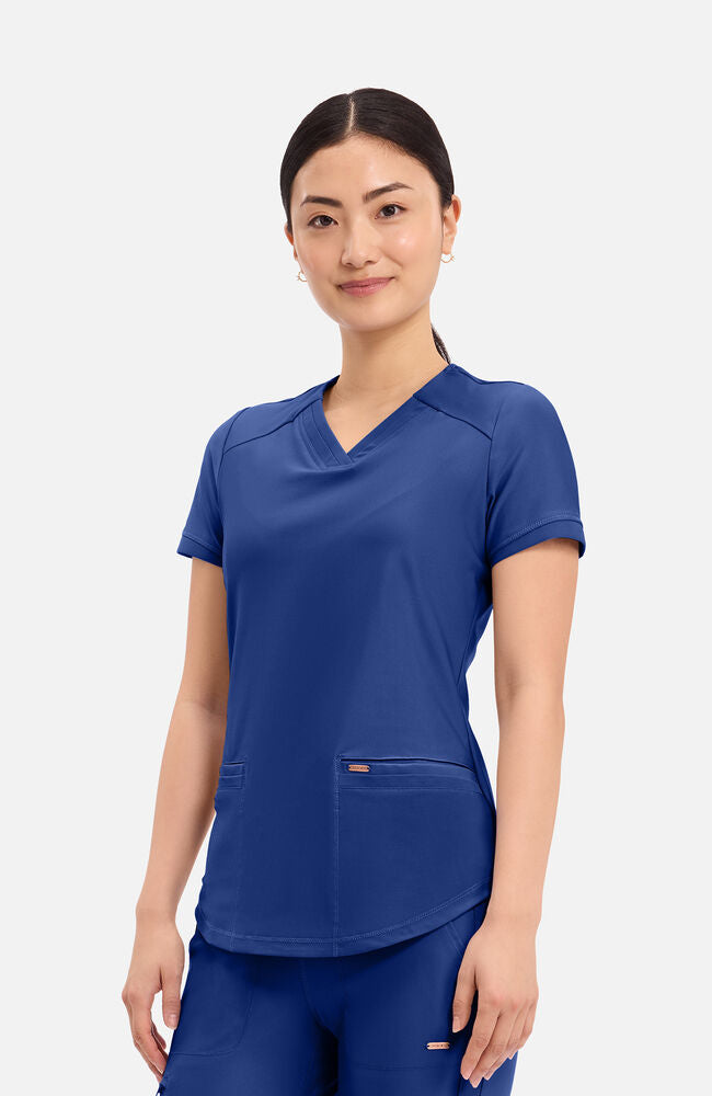 Cherokee Medical FORM Women's Curved Hemline V-Neck Scrub Top