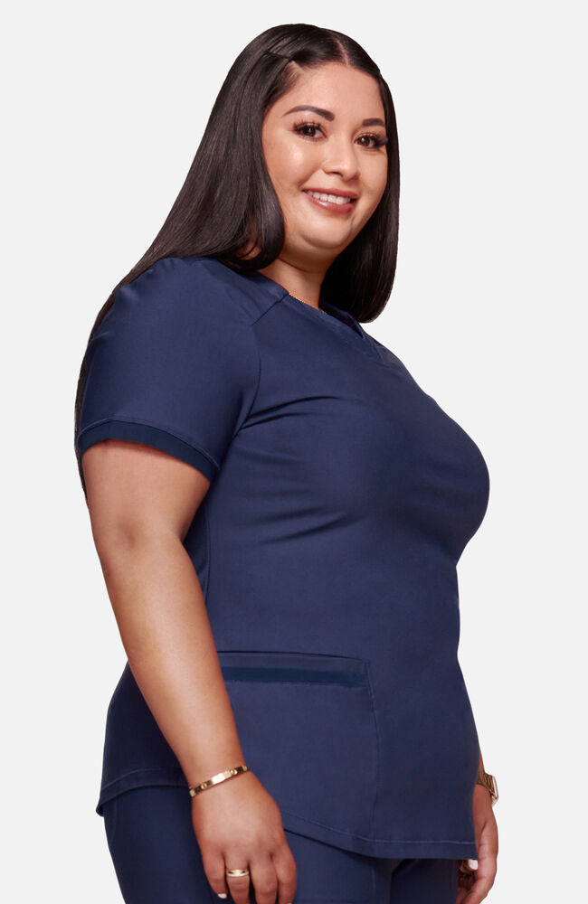 Cherokee Medical FORM Women's Curved Hemline V-Neck Scrub Top