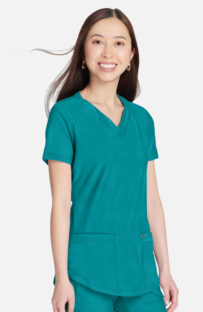 Cherokee Medical FORM Women's Curved Hemline V-Neck Scrub Top