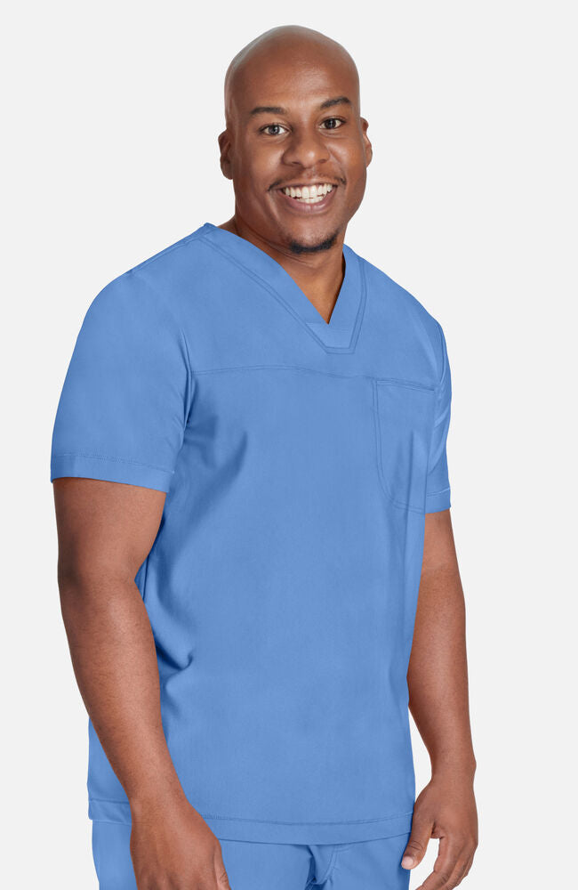Cherokee Medical FORM Men's Mesh Panel Chest Pocket V-Neck Scrub Top