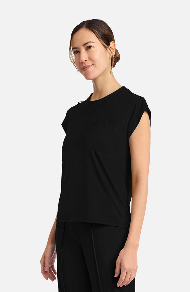 Cherokee Medical Achieve Women's 1-pocket Tuck-In Chest Pocket Crew Neck Scrub Top